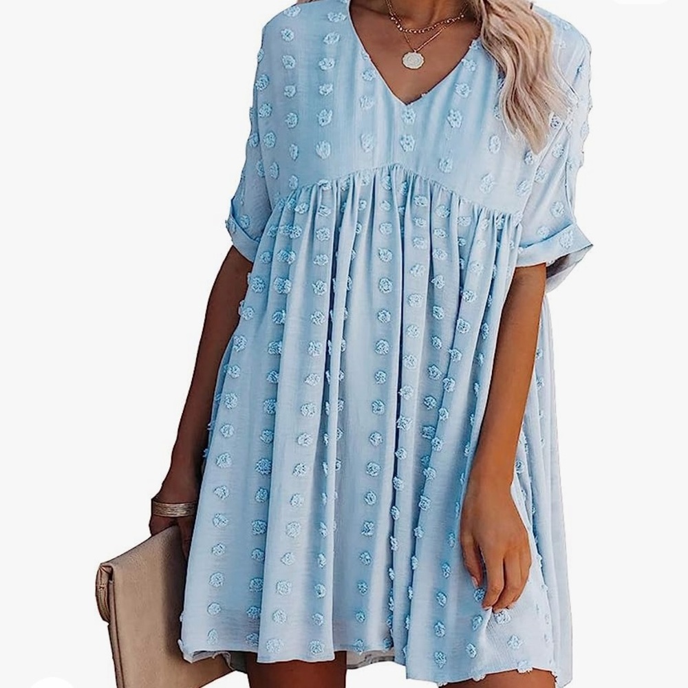 Boho blue dress